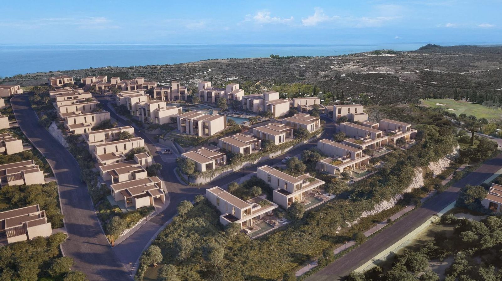 Blick über die Hügel bei Paphos auf Zypern